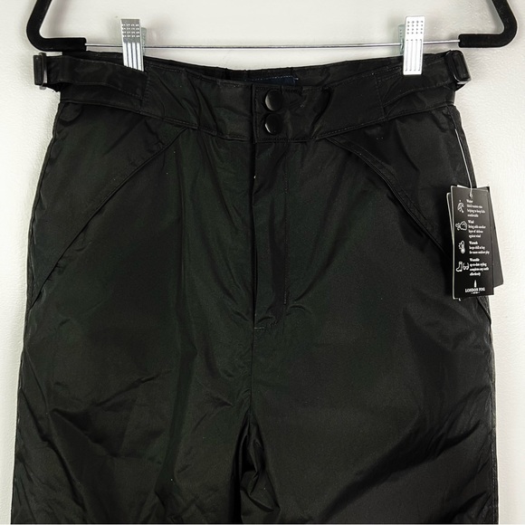 NEW LONDON FOG BLACK SNOW PANTS - Picture 2 of 3